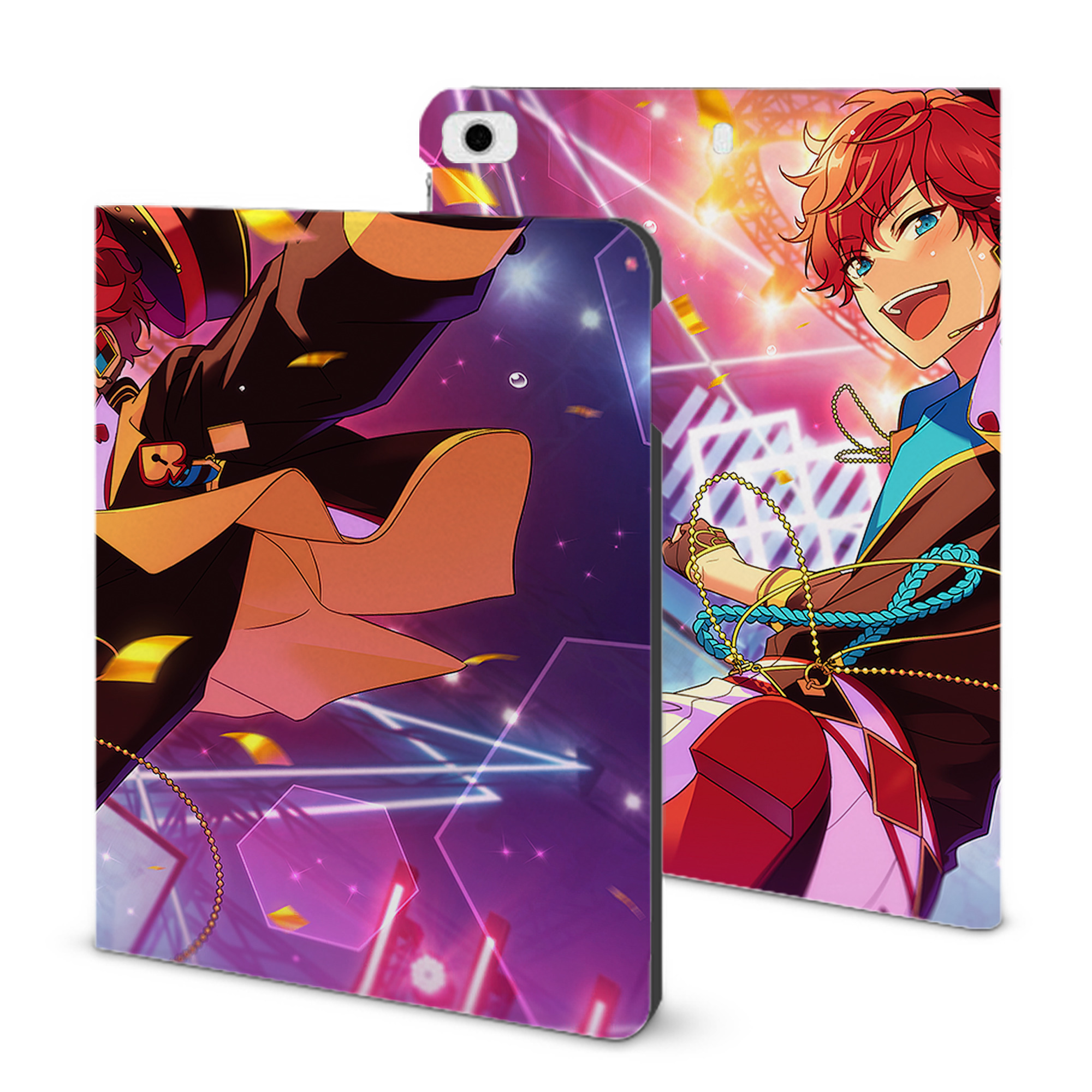 （画像用） あんさんぶるスターズ! Ensemble Stars IPad ケース ブック型 PUレザー TPU 耐衝撃 軽量 薄型 ペン収納なし 全面保護 IPad 各モデル対応